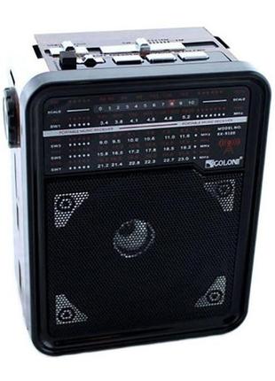 Радіоприймач golon rx-9100 usb+sd радіо з ліхтарем, ретро радіо, fm передавач. колір: червоний