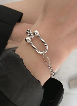 Браслет цепочку женский серебро оригинальное стильное украшение silver ♥️ italy ♥️ 🇮🇹