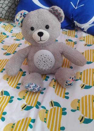 М'який нічник-проектор "ведмедик" з підсвічуванням