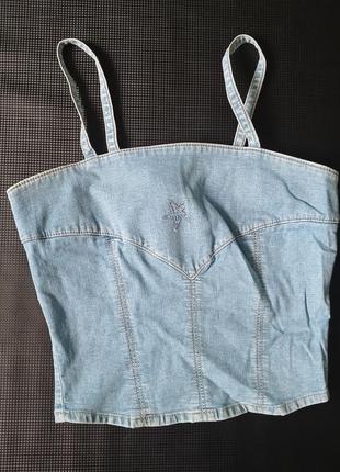 Джинсовый корсет shakers s-m стрейч