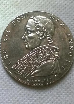 Сувенірна монета  скудо 1825  папа leo xii