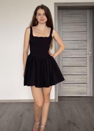 Плаття чорне zara, коротка чорна сукня зара