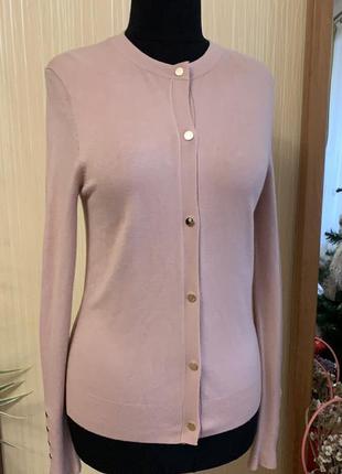 Кардиган пудровий zara розмір xs/s