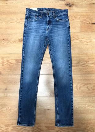 Джинсы мужские синие голубые slim hollister jeans, размер m (w31 l32).