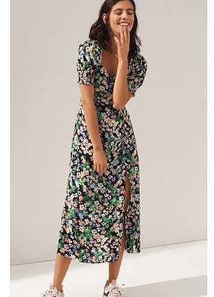 Вискозное миди платье h&m