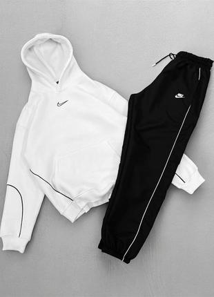 Чоловічий спортивний костюм теплий nike , фліс , плащівка , нейлон