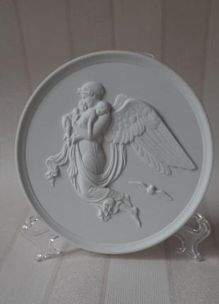 Антикварный копенгагенский фарфоровый бисквитный медальон7 фото