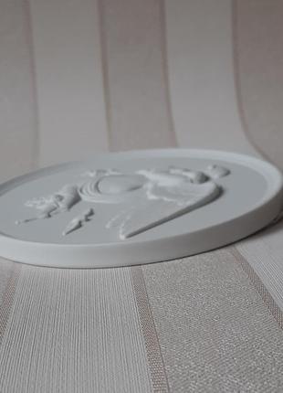 Антикварный копенгагенский фарфоровый бисквитный медальон9 фото