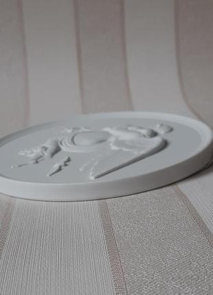 Антикварный копенгагенский фарфоровый бисквитный медальон5 фото