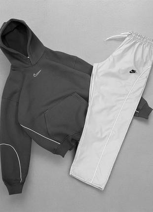 Чоловічий спортивний костюм nike фліс , плащівка , нейлон