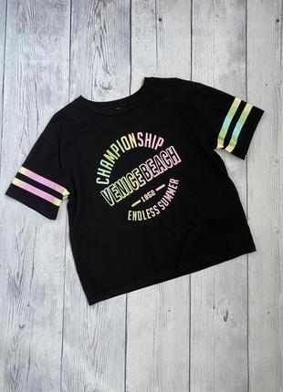 Новая футболка here + there  на девочку 10-11 лет ( рост 146/152 см)