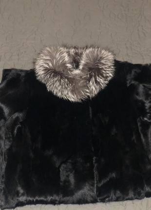 Меховое пальто( козлик стриженный)4 фото