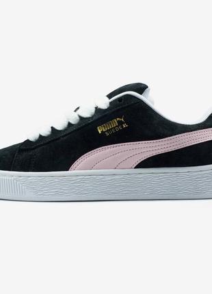 Женские кроссовки puma suede xl black pink