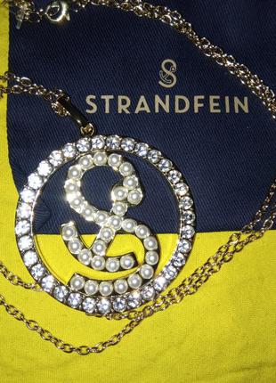 Кулон и цепочка strandfein нижняя колье новое, жемчужины и кристаллы
