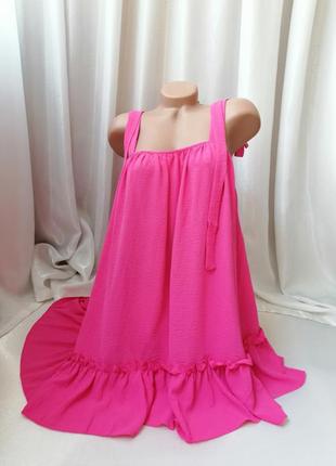 Туника накидка на купальник с открытой спинкой разных цветов воланы