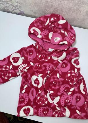 Флісова кофта для дівчинки 6-9 місяців