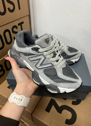 Кроссовки new balance 9060 x joe freshgoods dark grey / нью беленс 9060 серые 38 39 40