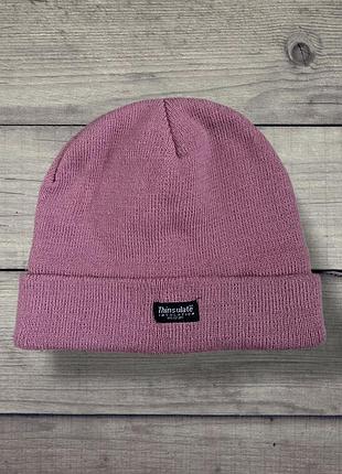 Шапка с утеплением шапочка с отворотом тёплая