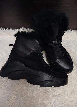 Кожаные ботинки 37 р