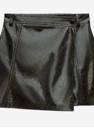 Шорти спідниця zara зміїний принт