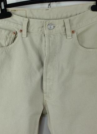 Классические винтажные джинсы levi's 501 beige denim made in usa men's jeans3 фото