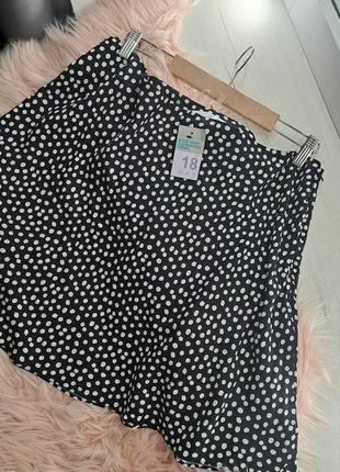 Вискозная юбка в горох