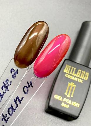 Полупрозрачные гель лаки milano cosmetics