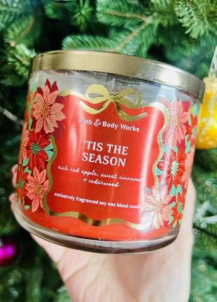 Свічка на 3 гноти ‘‘tis the season від bath&body works