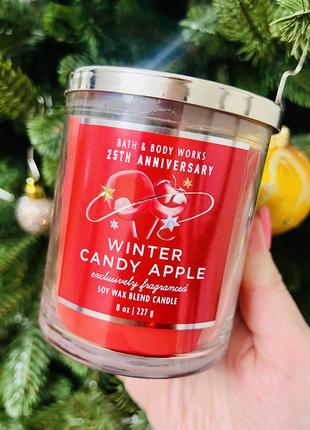 Свічка на 1 гніт winter candy apple від bath&body works