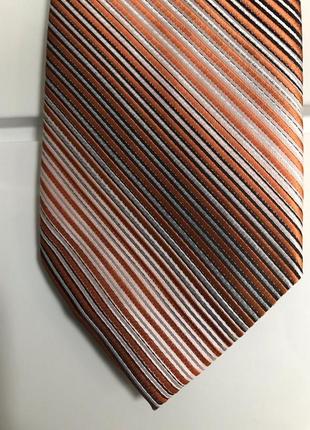 Краватка жовтогарячий білий чорний коричневий із переливом favourite men's collection