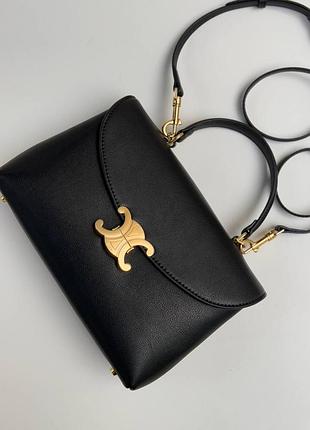 Черная кожаная сумка сеnn люкс