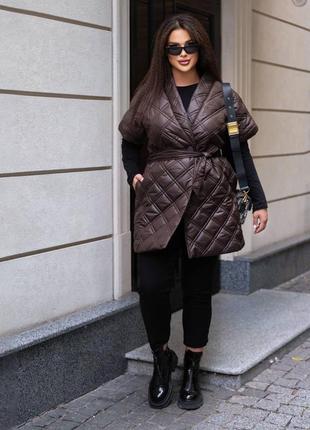 Шикарна жилетка подовжена