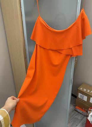 Сукня міді оранжева