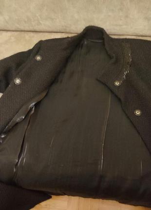 Шикарное теплое пальто хендмейд из шерсти р.50-52