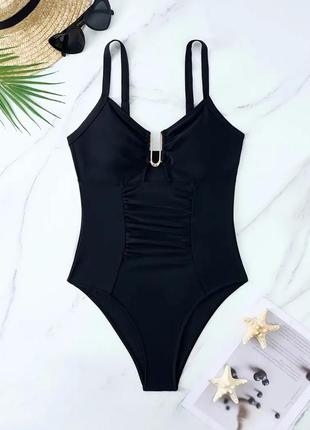 Суцільний купальник спортивний брендовий victoria’s secret чорний з сіточкою новий з біркою