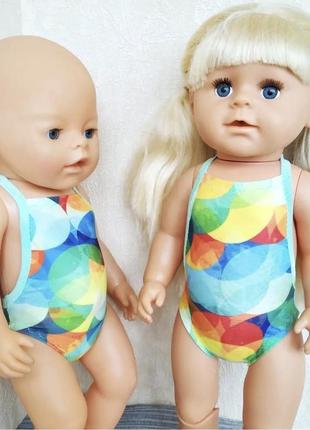 Купальник на куклу пупса беби борд baby born кукольную одежду