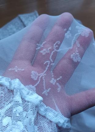 Панчохи з ніжним бічним малюнком р. 1/2 3/4 gatta lavinia з мереживом на силіконі білі тілесні6 фото