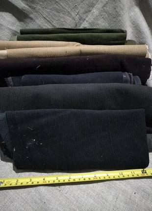 Отрезы вельвета, хлопок, винтаж. длина от 58 см 1 отрез, остальные от 110 и больше., ширина на фото, края не ровные. цена за всё что на фото.