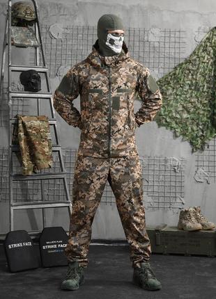 Тактический костюм softshell пиксель