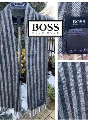 Hugo boss оригінальний шерстяний натуральний шарф 100% baby alpaca альпака