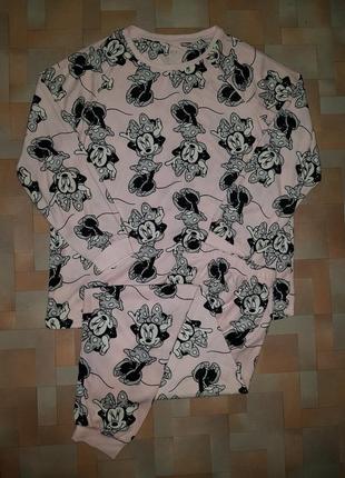 Теплий комплект disney піжамка велюр l р-р minnie mouse, міні маус
