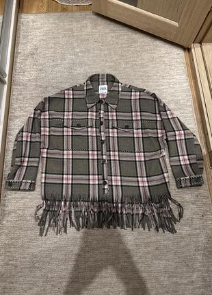 Теплая рубашка zara