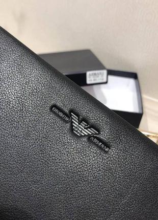 Мужской кожаный клатч giorgio armani 🔝