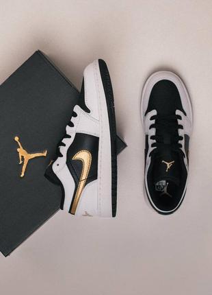 Женские кеды air jordan 1 low gold