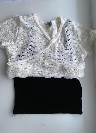 Майка с кроп-кофтой