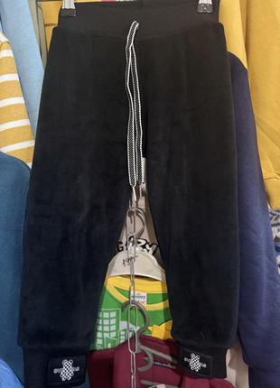 Теплі штани велюрові на плюші утеплені