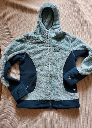 Худі трекінгове шерпа, тедді, флісова, жіноча jack wolfskin. s