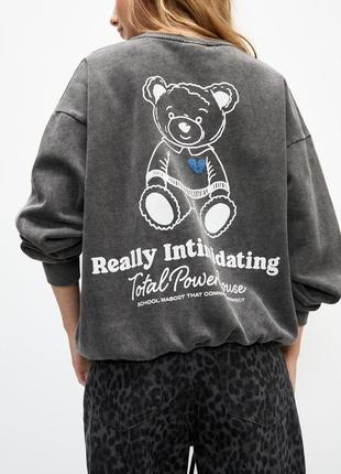Худі pull&bear із зображенням ведмедика