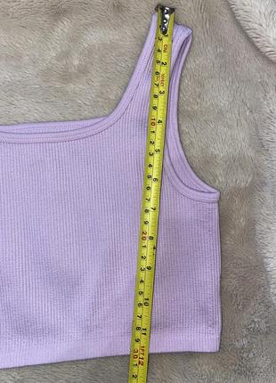 Кроп топ в рубчик м’яка підоснова рожевий сірень primark4 фото