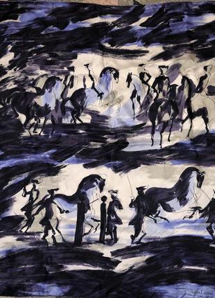 Винтажный шелковый платок jeanne lanvin castillo